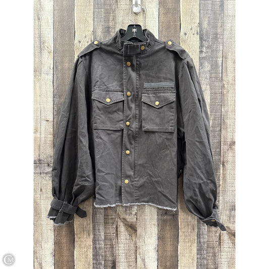 Jacket Shirt By Cme In Grey, Size: M