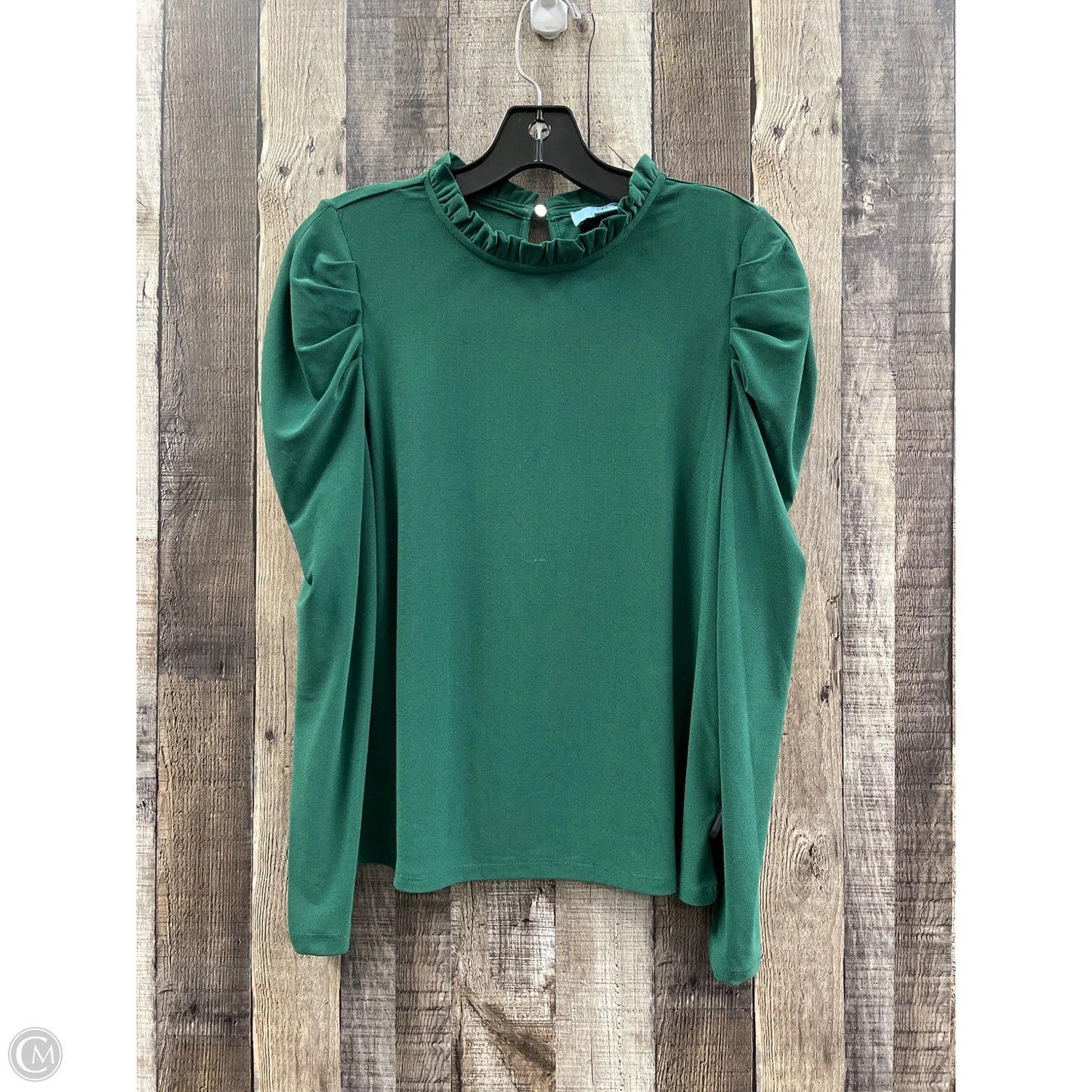 Top Long Sleeve By Cece In Green, Size: S