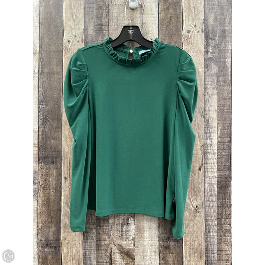 Top Long Sleeve By Cece In Green, Size: S