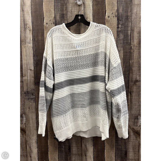 Sweater By Cmf In Grey & White, Size: 2x