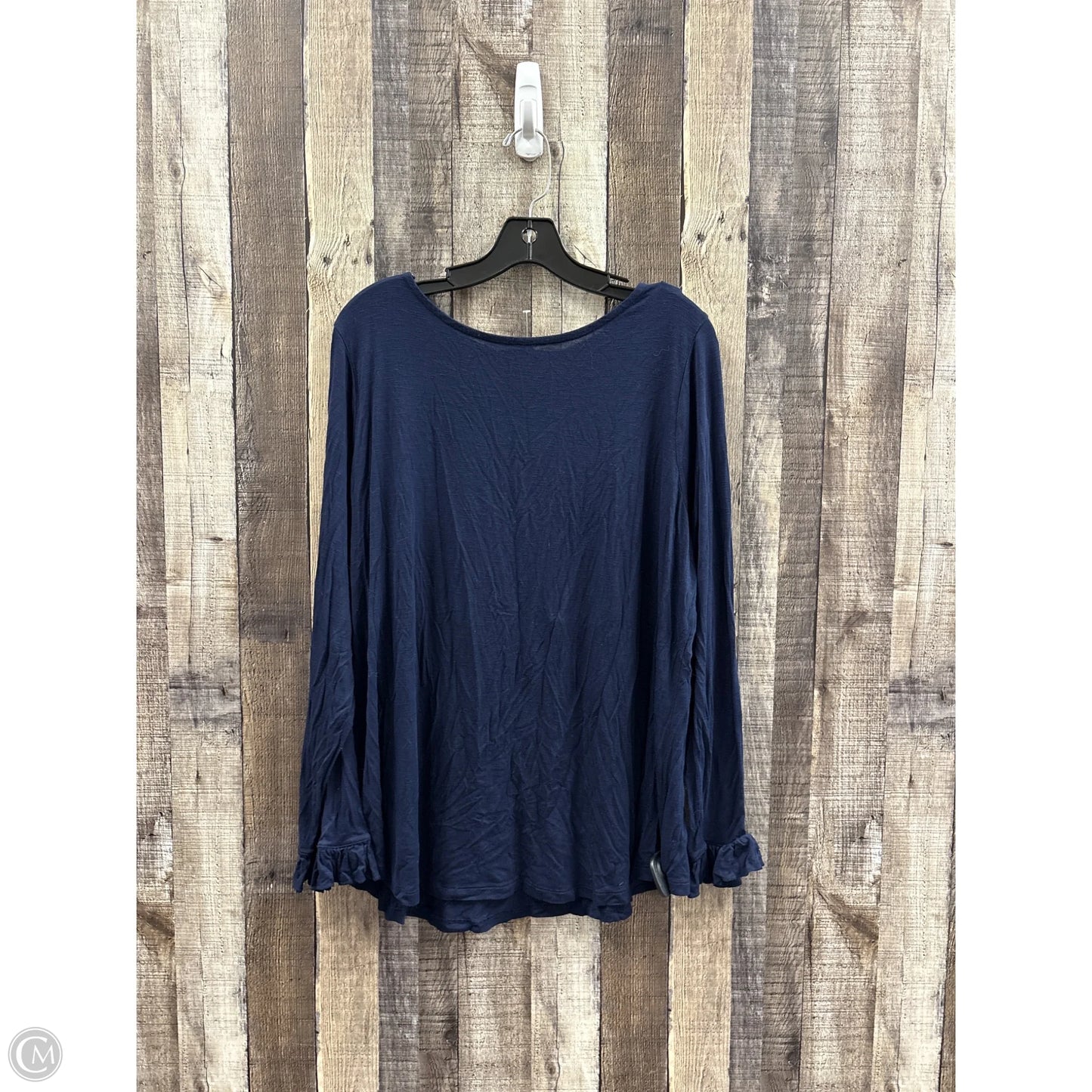 Top Long Sleeve By Maurices In Navy, Size: 2x