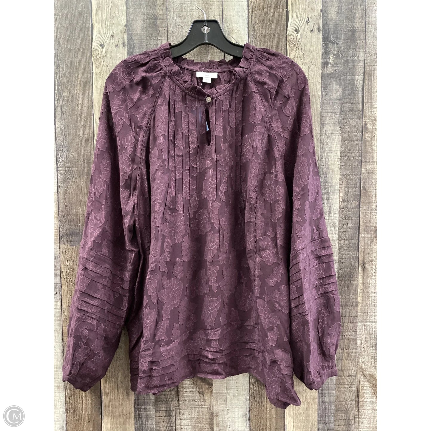 Top Long Sleeve By J. Jill In Purple, Size: L