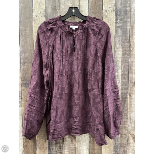 Top Long Sleeve By J. Jill In Purple, Size: L