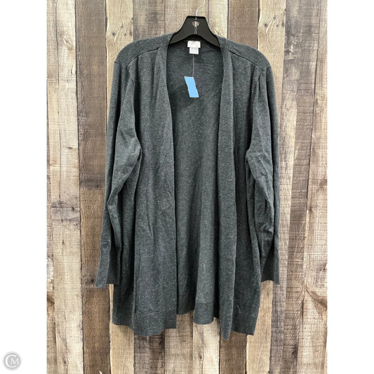 Cardigan By Chicos In Grey, Size: Xl