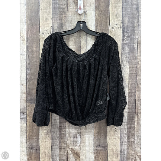 Top Long Sleeve By Free People In Black, Size: Xs