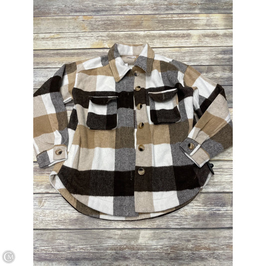 Jacket Shirt By Cme In Plaid Pattern, Size: M