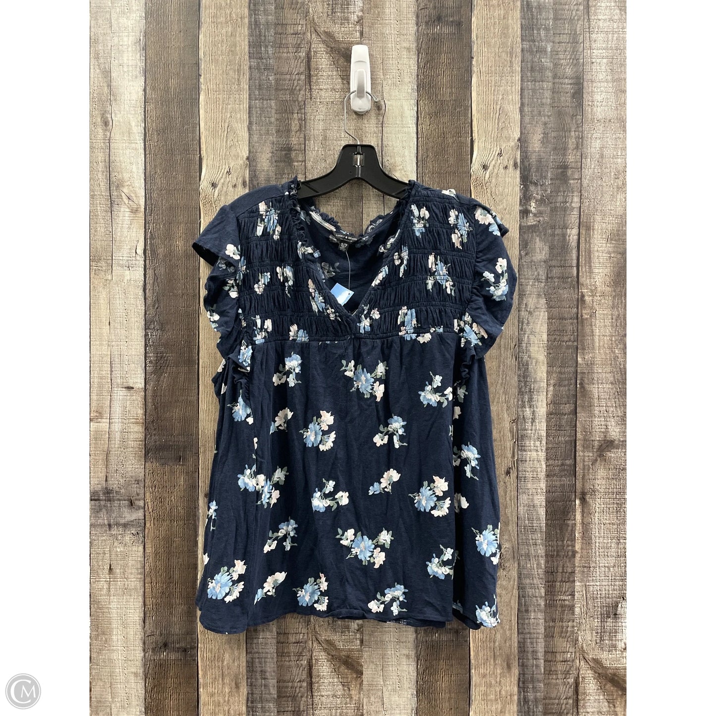 Top Sleeveless By Lucky Brand In Navy, Size: Xl