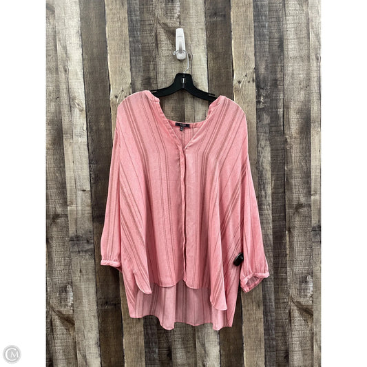 Top Long Sleeve By Not Your Daughters Jeans In Pink, Size: Xl