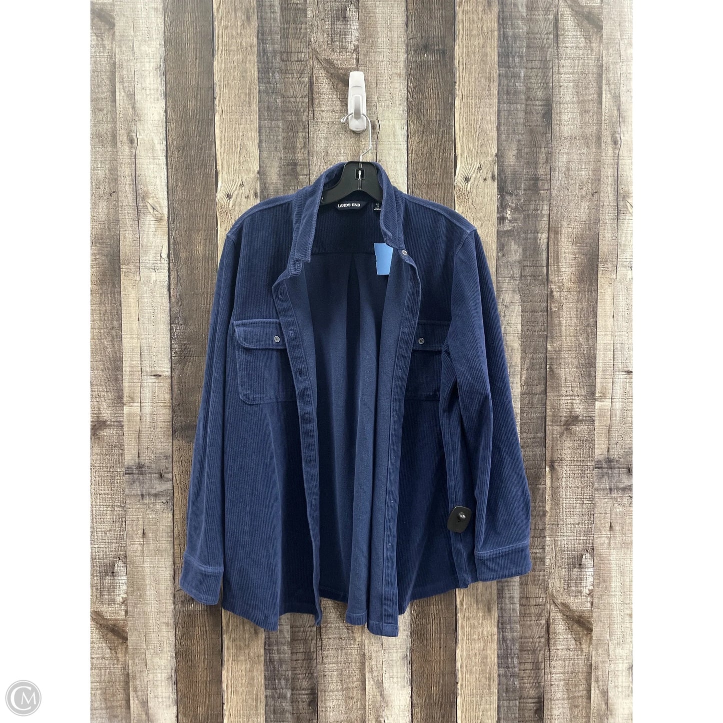 Top Long Sleeve By Lands End In Navy, Size: Xl