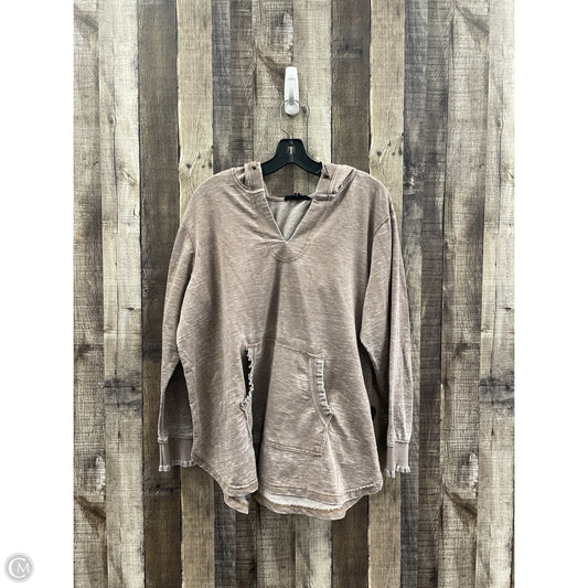 Top Long Sleeve By Jane And Delancey In Taupe, Size: 1x