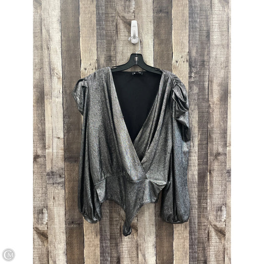 Top Long Sleeve By Express In Silver, Size: M