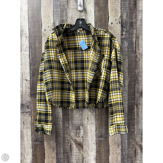 Top Long Sleeve By Cme In Black & Yellow, Size: S