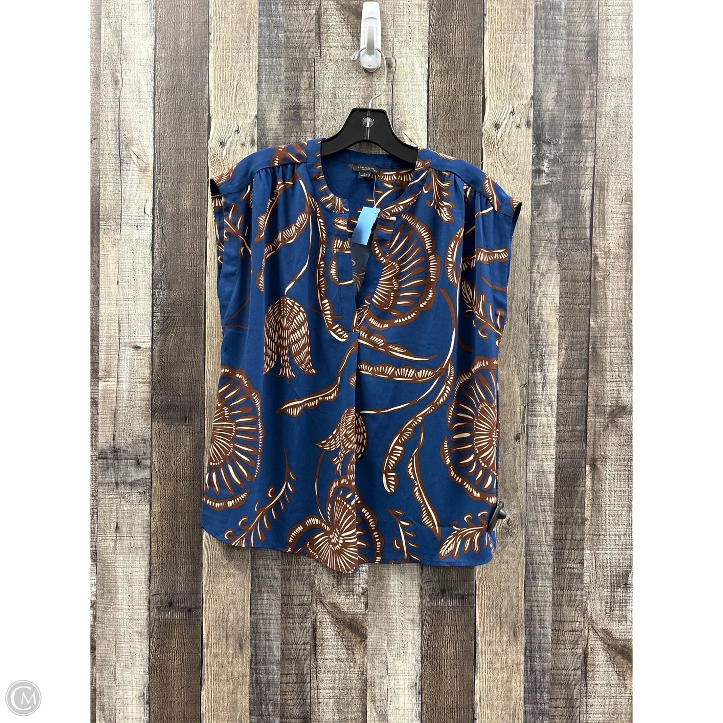 Top Sleeveless By Ann Taylor In Blue, Size: S