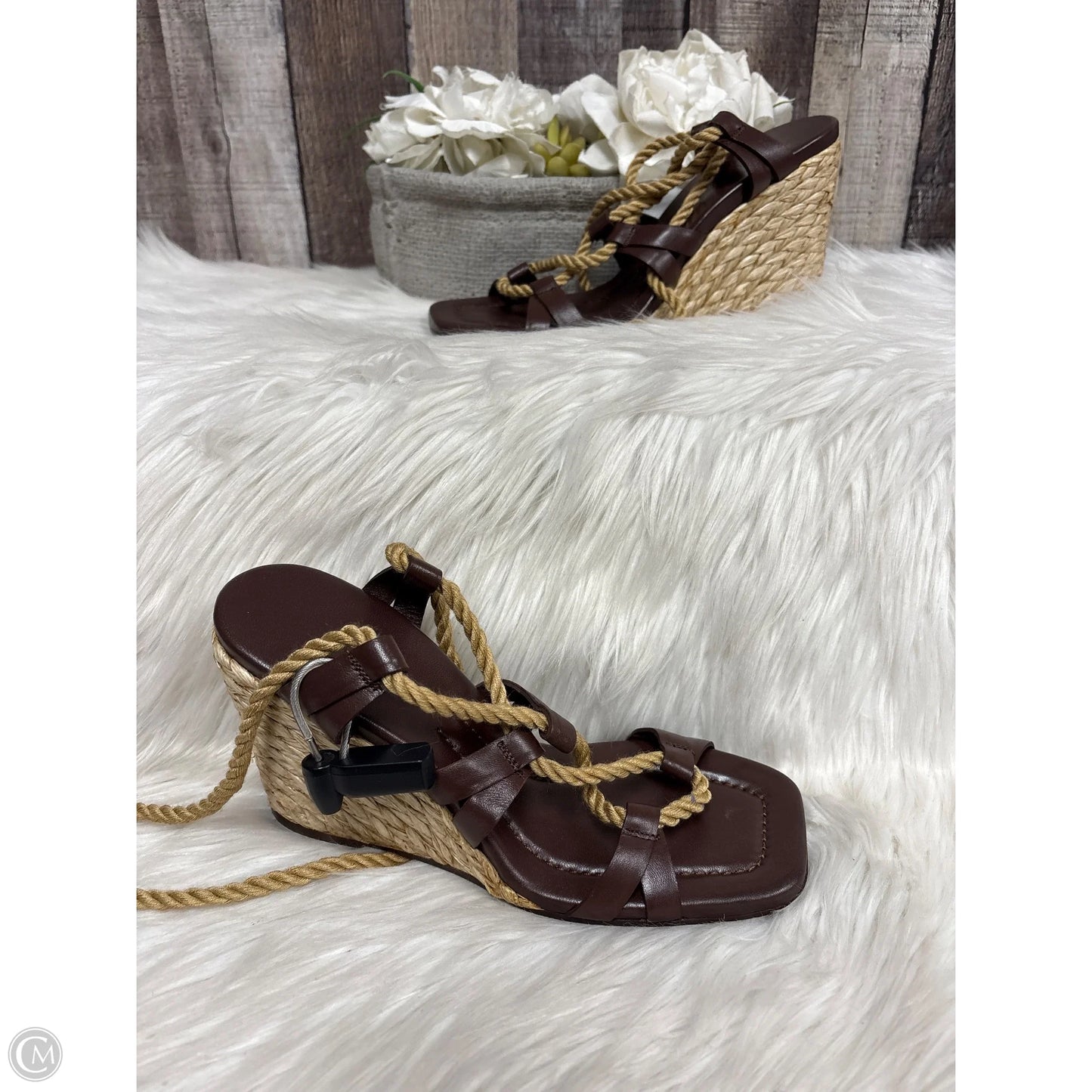Sandals Heels Wedge By J. Crew In Brown, Size: 8.5