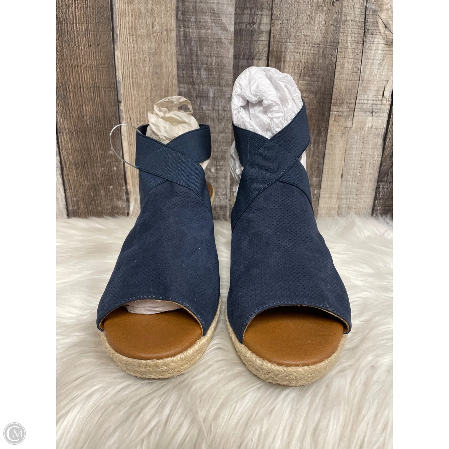 Sandals Heels Wedge By Sonoma In Blue, Size: 11