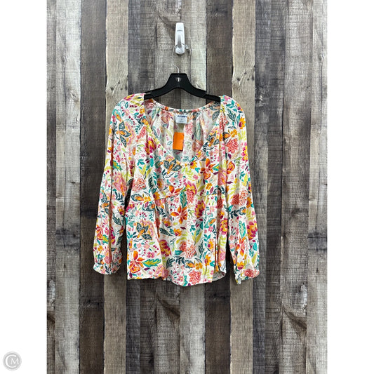Top Long Sleeve By Old Navy In Floral Print, Size: Xl