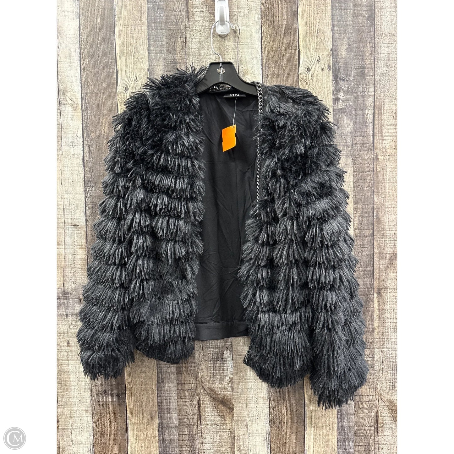 Jacket Faux Fur & Sherpa By Vici In Black, Size: S