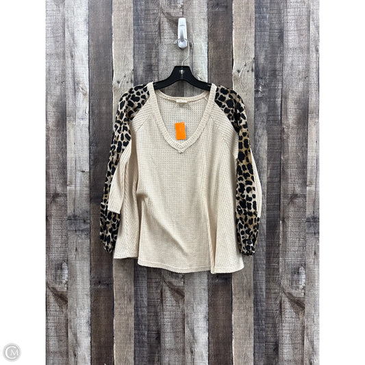 Top Long Sleeve By Lovely Melody In Cream, Size: S