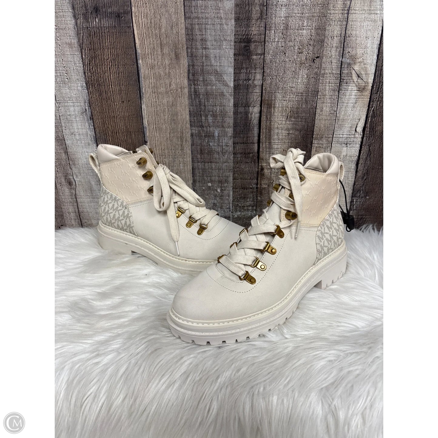 Boots Designer By Michael Kors In Cream, Size: 10