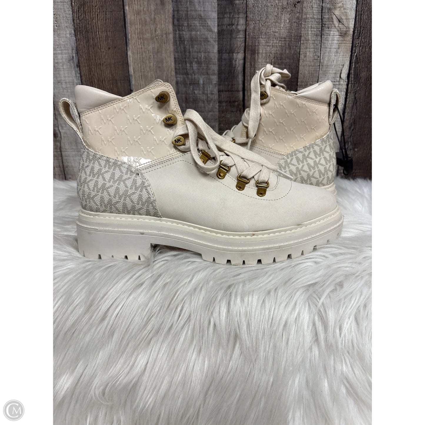 Boots Designer By Michael Kors In Cream, Size: 10