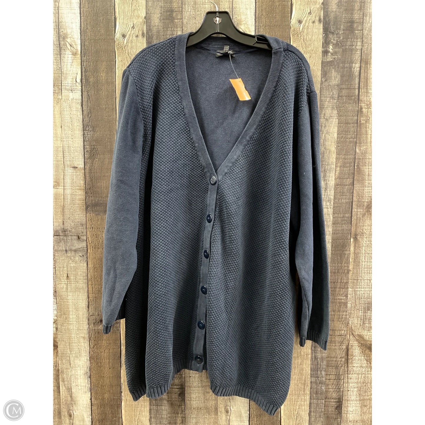 Sweater Cardigan By Cme In Navy, Size: 4x