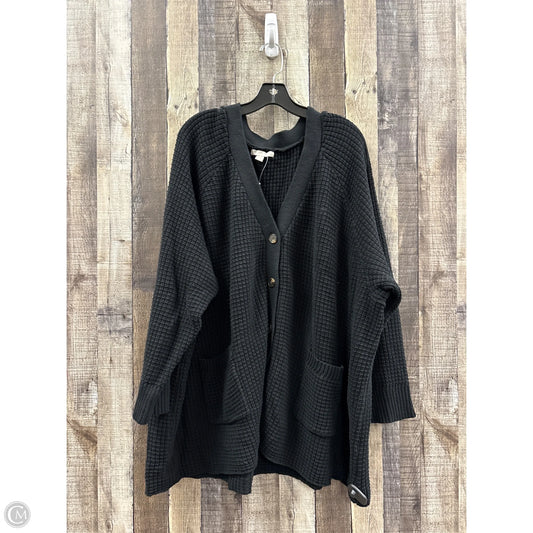 Sweater Cardigan By Woman Within In Black, Size: 4x