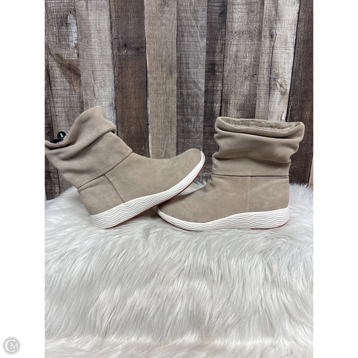 Boots Ankle Heels By Bare Traps In Tan, Size: 6.5