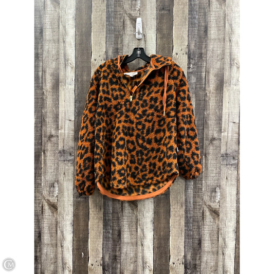 Jacket Fleece By Loft In Animal Print, Size: Xs
