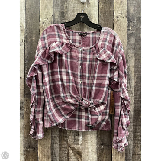 Top Long Sleeve By Tinseltown In Purple, Size: S