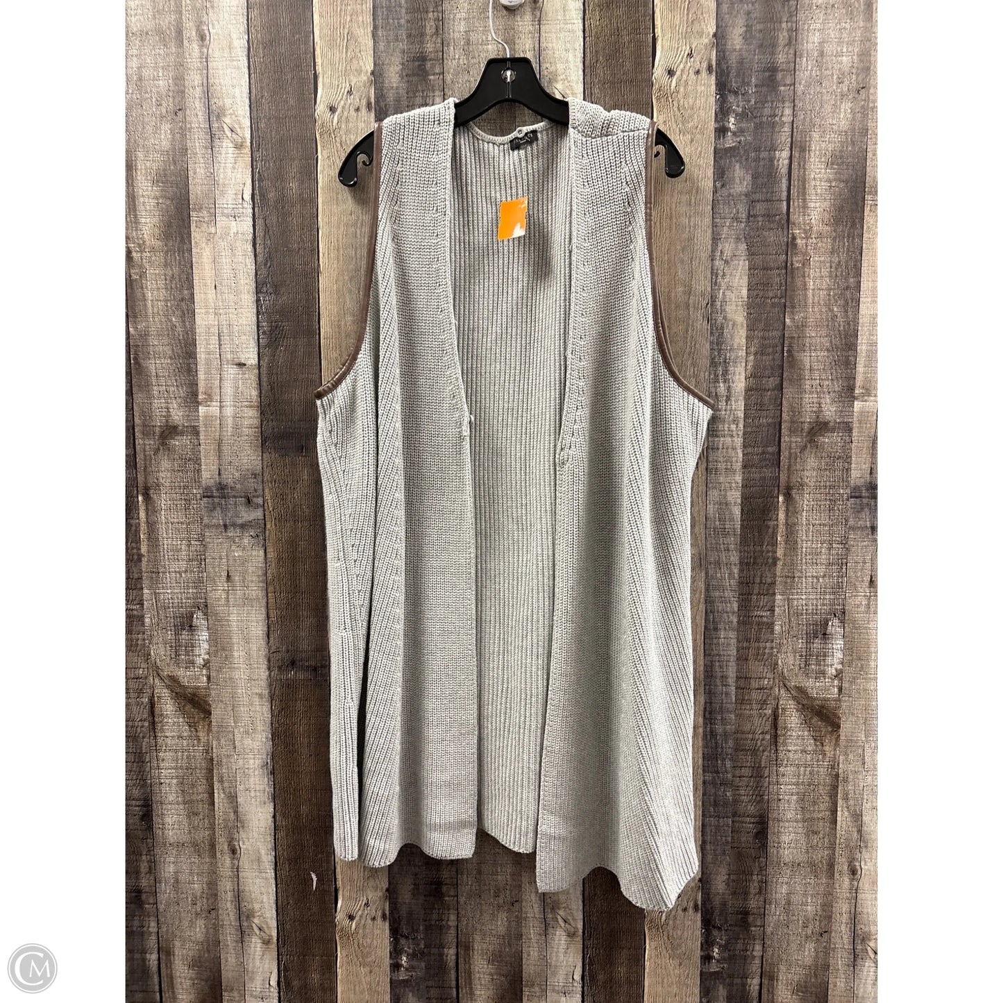 Sweater Cardigan By Talbots In Grey, Size: M