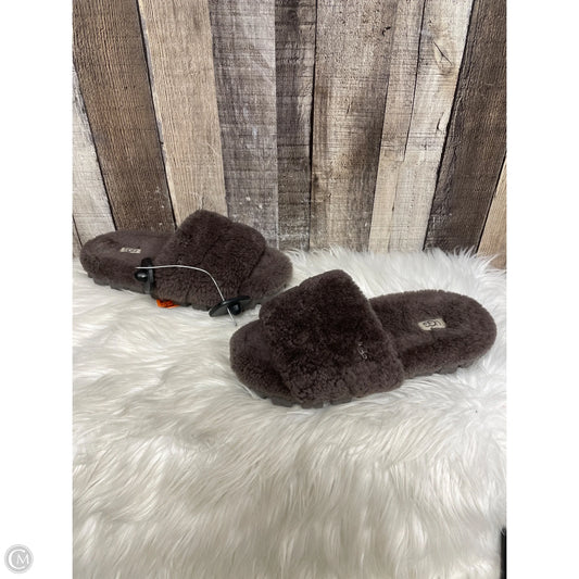 Slippers Designer By Ugg In Animal Print, Size: 9.5