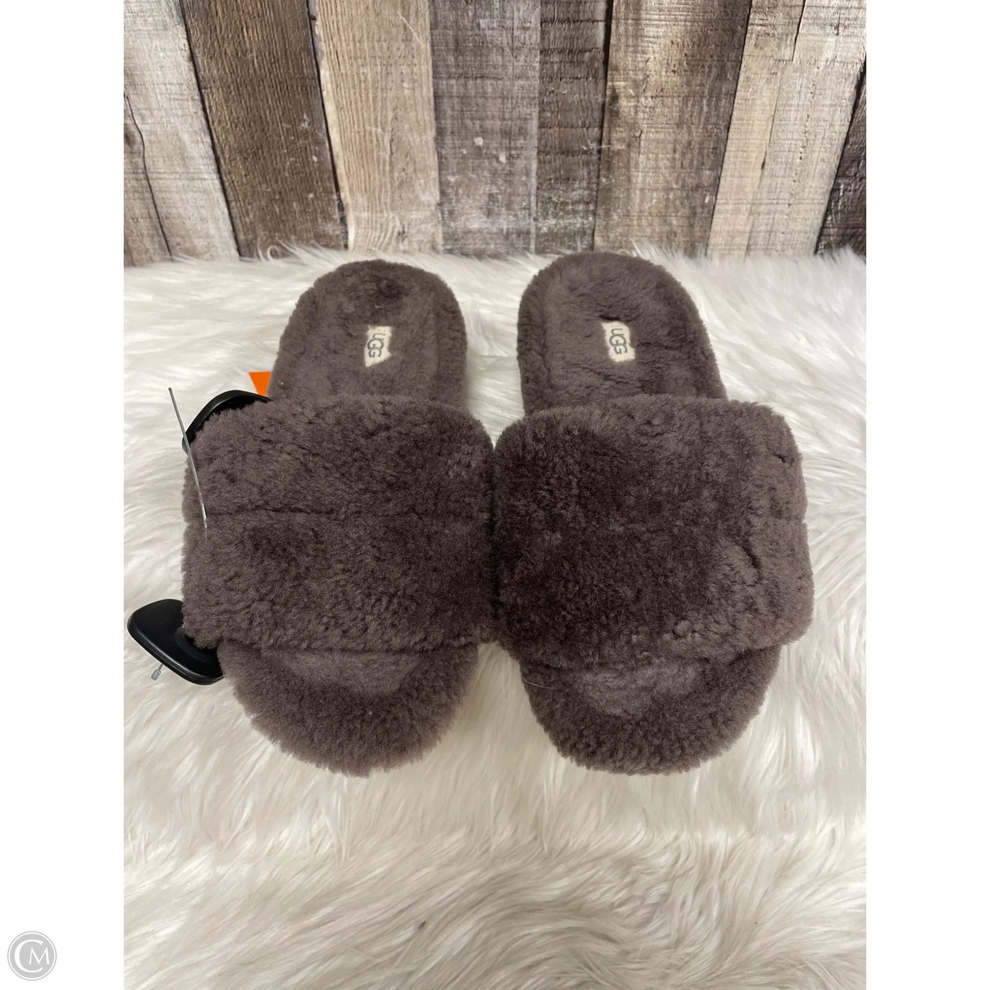 Slippers Designer By Ugg In Animal Print, Size: 9.5