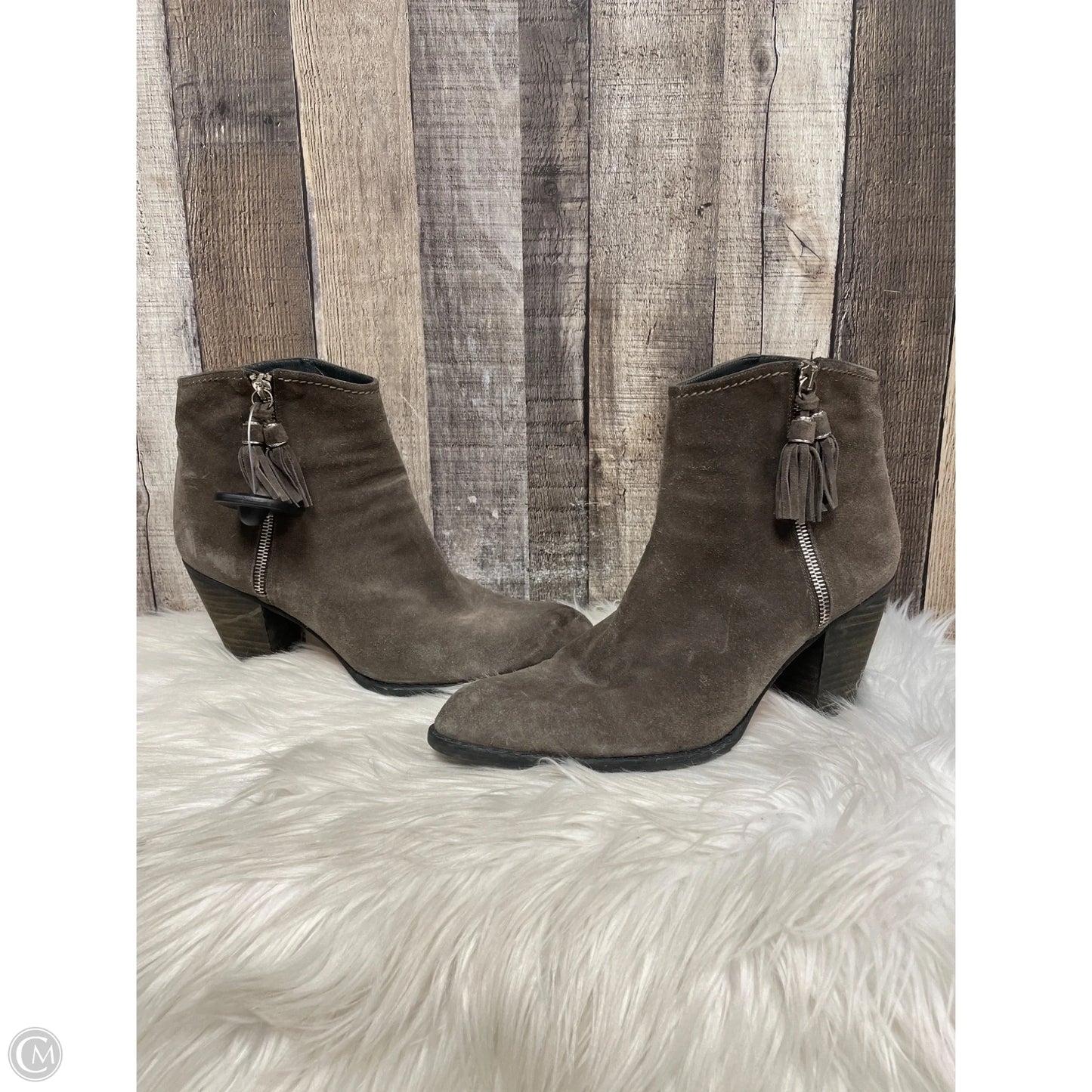 Boots Ankle Heels By Stuart Weitzman In Taupe, Size: 10