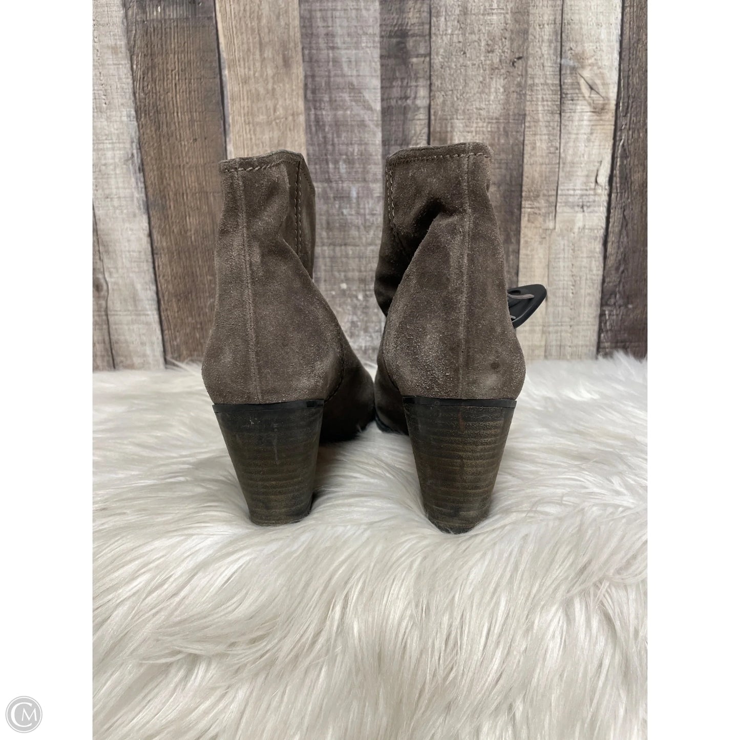 Boots Ankle Heels By Stuart Weitzman In Taupe, Size: 10