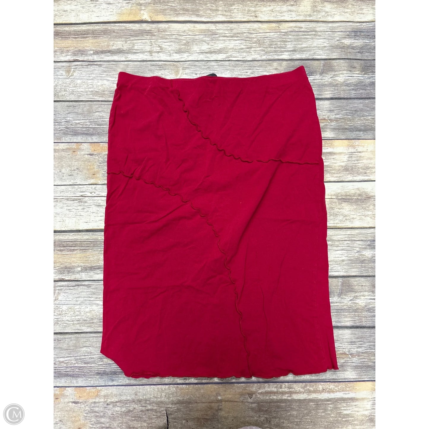 Skirt Midi By Cme In Red, Size: 3x
