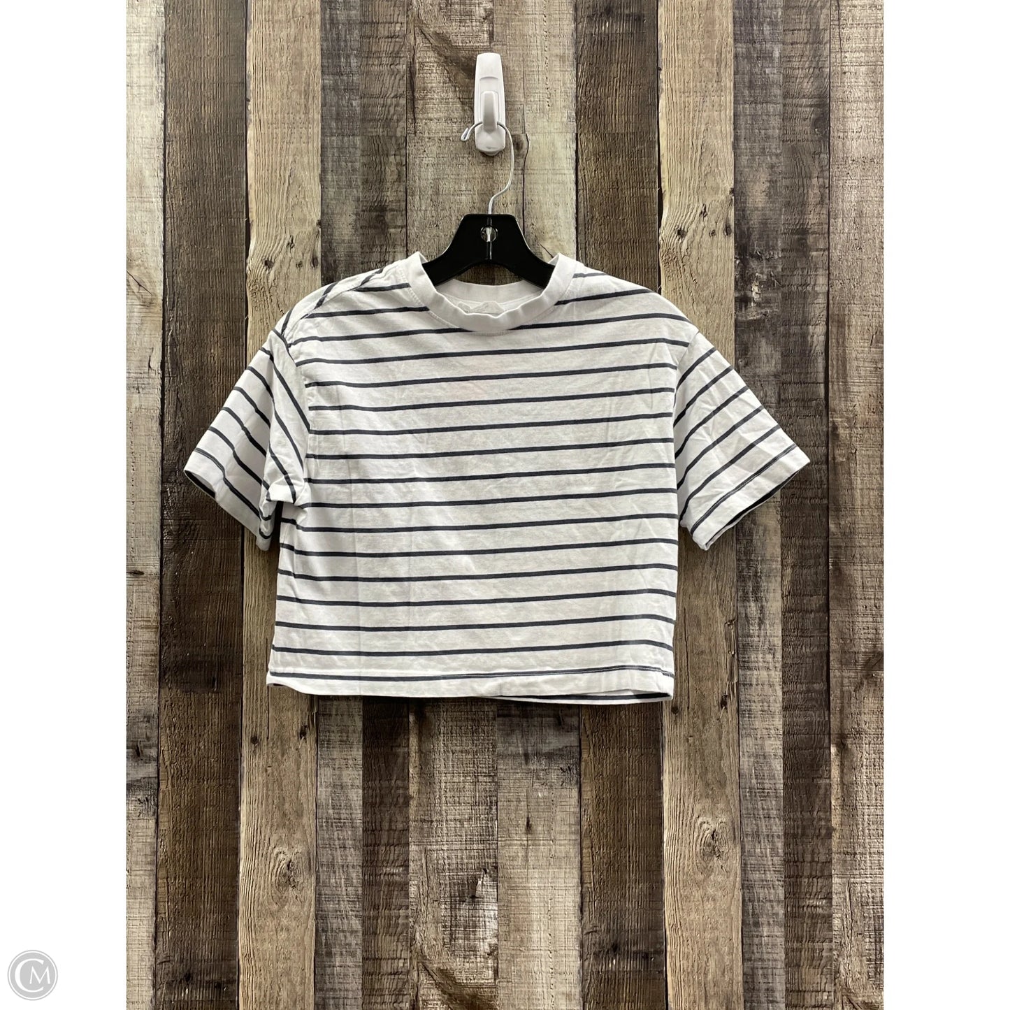 Top Short Sleeve By Cotton On In Striped Pattern, Size: Xs