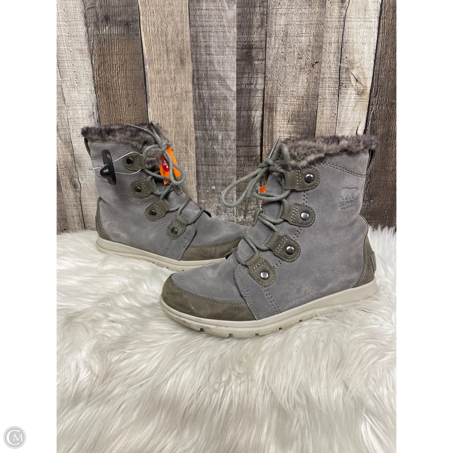 Boots Ankle Flats By Sorel In Grey, Size: 8.5