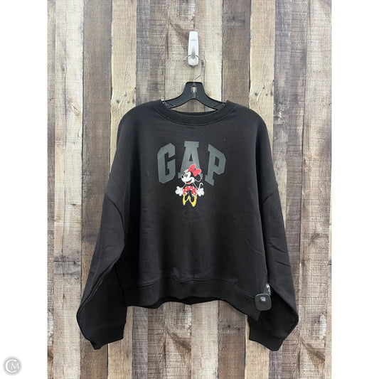 Sweatshirt Crewneck By Gap In Black, Size: L