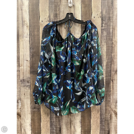 Top Long Sleeve By White House Black Market In Multi-colored, Size: Xl