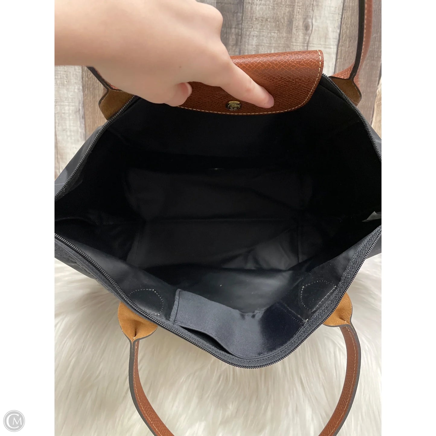 Tote Designer By Longchamp, Size: Medium