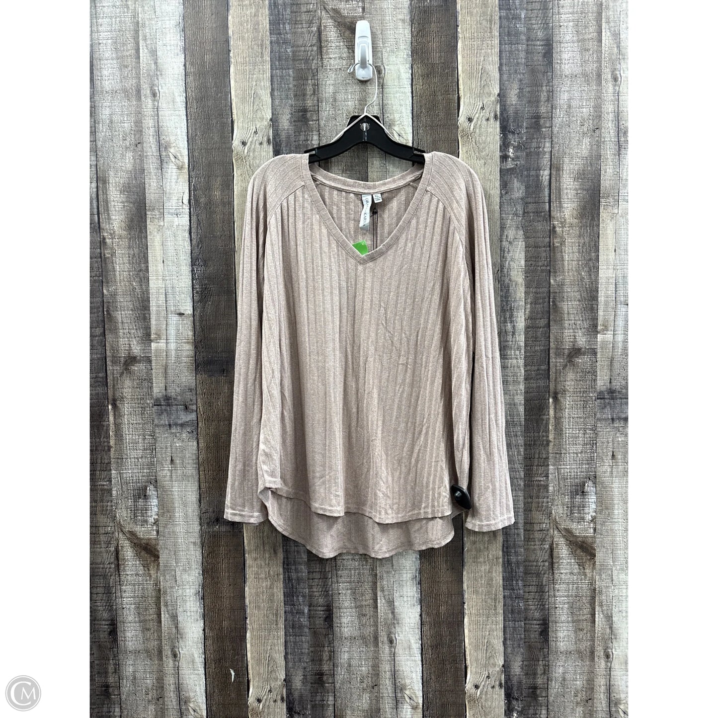 Top Long Sleeve By Grace + Karma In Brown, Size: Xl