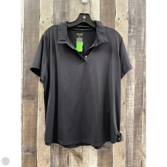 Athletic Top Short Sleeve By Tek Gear In Black, Size: Xl