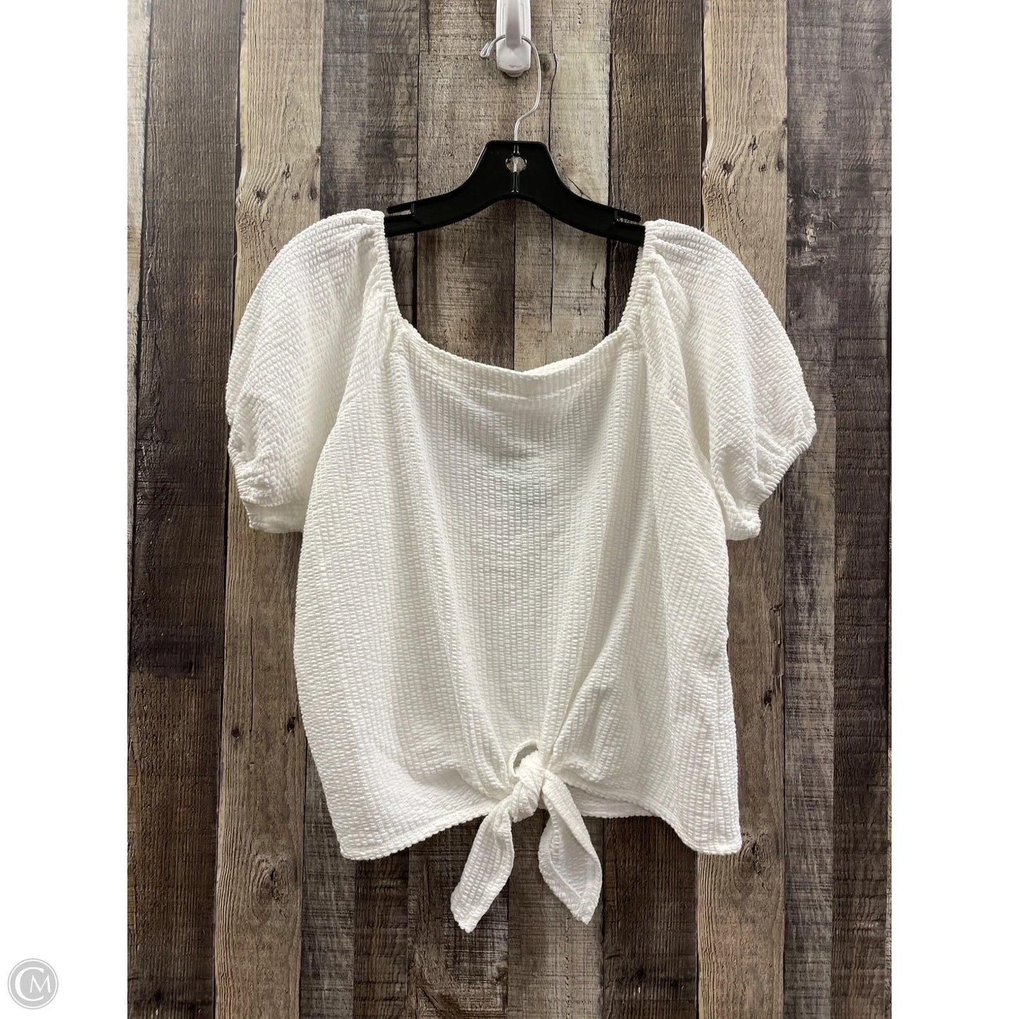 Top Short Sleeve By Loft In White, Size: M