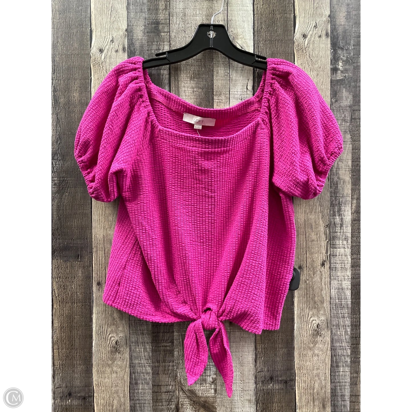 Top Short Sleeve By Loft In Pink, Size: M