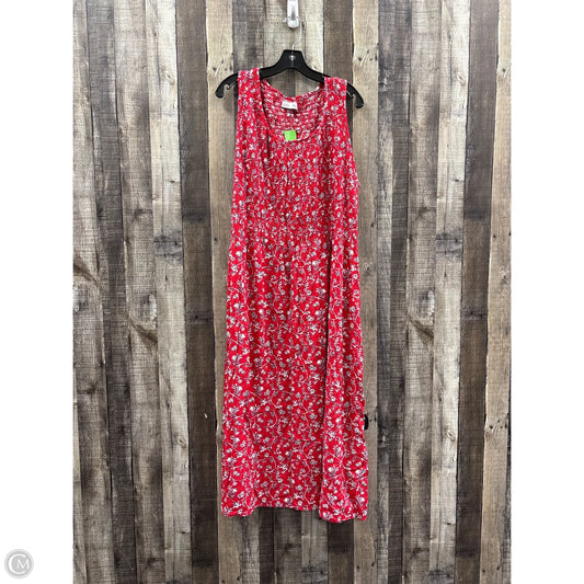Dress Casual Maxi By Croft And Barrow In Red, Size: 2x