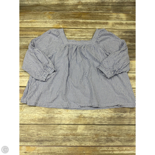 Top Long Sleeve By Terra & Sky In Striped Pattern, Size: 2x