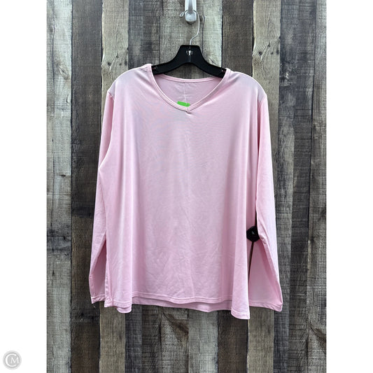 Athletic Top Long Sleeve Collar By Cme In Pink, Size: 2x