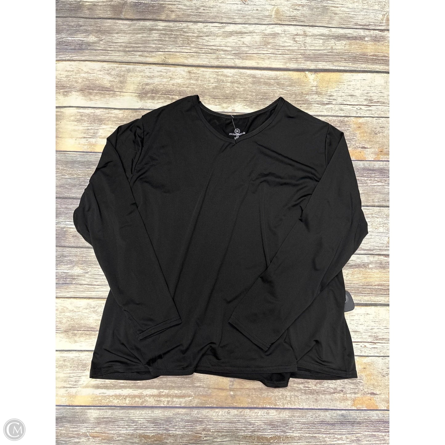 Athletic Top Long Sleeve Collar By Cme In Black, Size: 2x