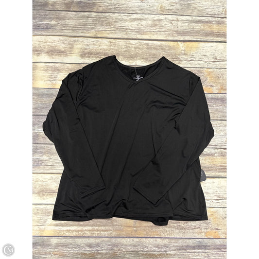 Athletic Top Long Sleeve Collar By Cme In Black, Size: 2x