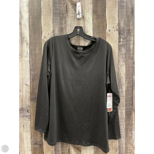 Athletic Top Long Sleeve Collar By 32 Degrees In Black, Size: Xxl